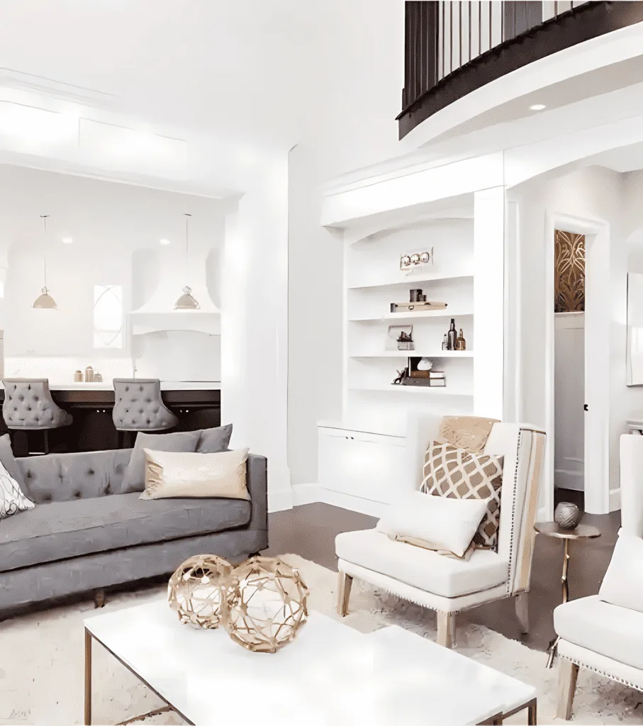 Light and bright basement living room, representing the result local home renovation companies like Renovate Ease can provide