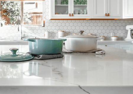 white quartz kitchen countertop | best kitchen countertop material | Renovate Ease kitchen and bathroom remodels Utah
